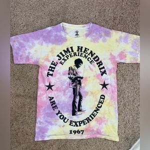 Jimi Hendrix Authentic Tie-Dye T-Shirt w/ famous Are you Experienced 1967 tour